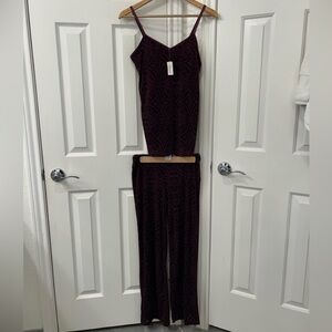 Maroon pj set NWT